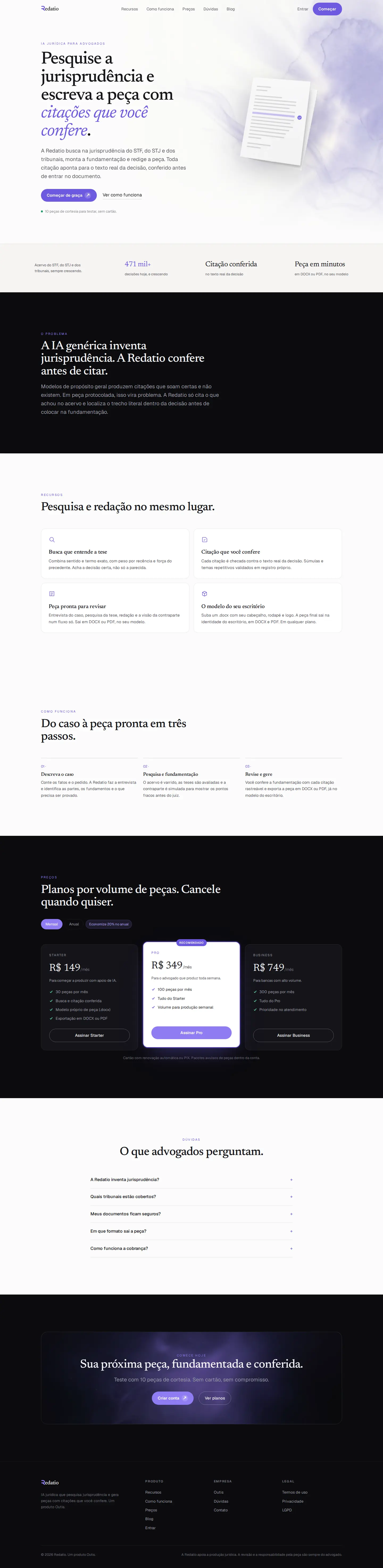 Site atual de Redatio